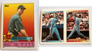 1989 Topps Super Star Sticker Back Cards Mark McGwire Hubie Brooks Fred McGriff - Picture 1 of 4