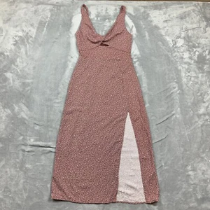 VNTG Abercrombie & Fitch Women's Polka Slide Slit Dress XS Y2K 1990s Fitted - Picture 1 of 7