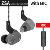 KZ ZSA In-Ear Earphones Armature Dynamic Hybrid DJ Headset HIFI Bass Earbuds Hot
