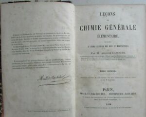 Leçons de Chimie Générale élémentaire par M. Auguste Cahours Tome 2 Année 1856