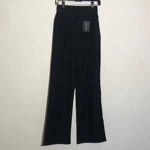 Daisy Grace Pants Womens XS Black High Rise Straight Leg Casual Full Trouser - Picture 1 of 7