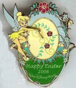 Disney Pin 45749 WDW Happy Easter 2006 Tinker Bell Peter Pan Fairy LE - Picture 1 of 1