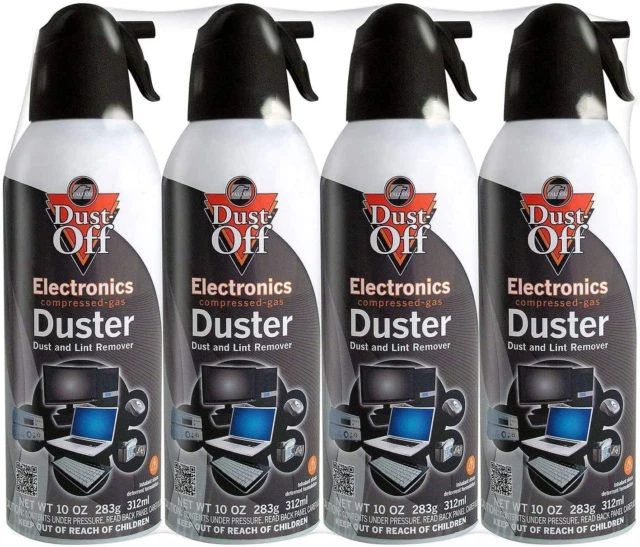 Falcon Dust-Off Electronics Compressed Gas Duster, 10oz - 4 Pack