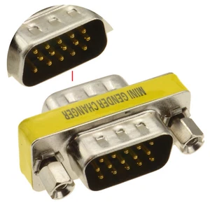 15 Pin SVGA/VGA Geschlechtsumwandler Adapter KUPPLUNG Stecker auf Stecker - 15 Pin HD15 - Bild 1 von 4