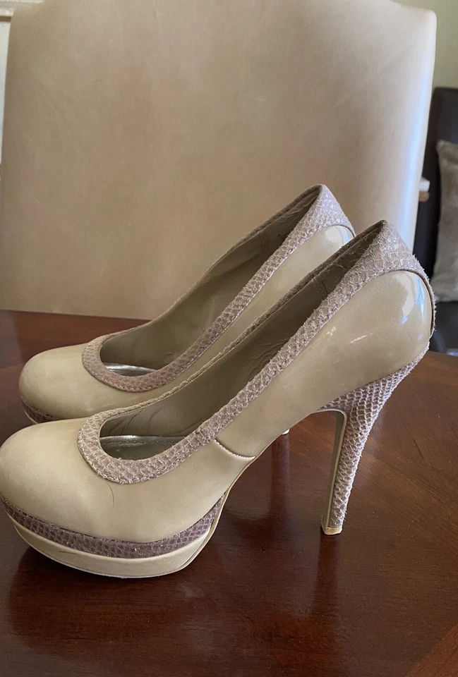 Zapatos de tacón de aguja Baby Phat Chance charol serpiente plataforma para mujer 7M Foto 1 de 4