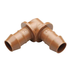 RAIN BIRD BE50/4PKS Elbow,1/2 In. Tubing,Brown,Plastic,PK4 2EMC7 - Picture 1 of 2