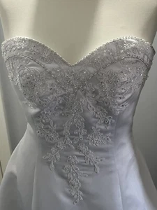 BNWT Alfred Angelo White strapless Wedding Dress - Size 12 - Picture 1 of 8