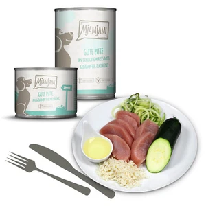 MjAMjAM Dog - gute Pute an gekochtem Reis mit gedämpfter Zucchini 6x400g Futter - Bild 1 von 2