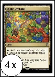 MTG - 4 x Exotic Orchard - Bloomburrow Commander - Playset 4x x4 - Picture 1 of 2