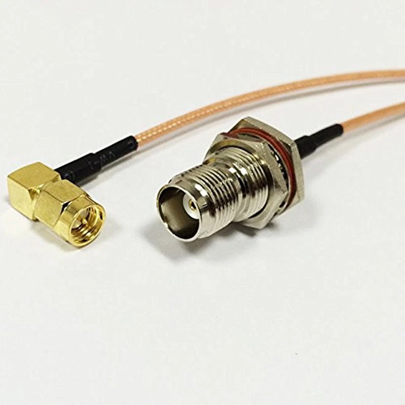 SMA male RA to TNC Female bulkhead pigtail cable RG316 6inch for wireless route - Image 1 of 1