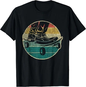 Retro Skateboarder Skateboard Skateboarding Skater Gift Unisex T-Shirt - Picture 1 of 3