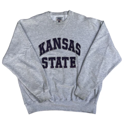 Vintage Russell Pro Cotton Kansas State Wildcats Crewneck Unisex Sz XL Has Flaws Cover