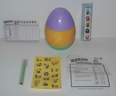 NEW: Yahtzee Peanuts Snoopy Easter Beagle Edition Game ...LOOSE NO BOX - Image 1 of 4