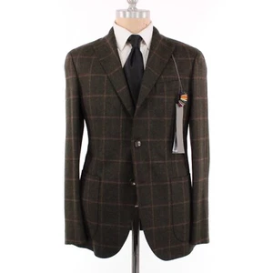 Abrigo Deportivo Chaqueta K Lana Boglioli Nuevo con Etiquetas Talla 48R US 38R en Verde/Multi Melange - Imagen 1 de 10