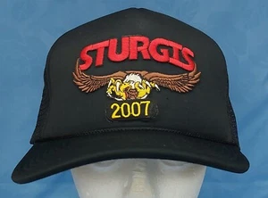 Gorra de béisbol Sturgis 2007 negra sombrero motocicleta motociclista - Imagen 1 de 6