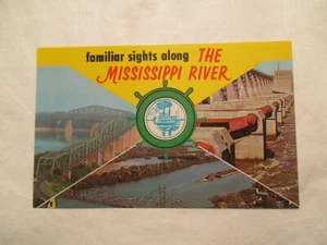 Postcard Familiar sights along the Mississippi river Postcard - Picture 1 of 2