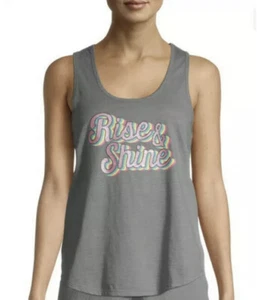 Secret Treasures Gray Sleepwear Pajama Tank Top Shirt “Rise & Shine” Sz 2X - Picture 1 of 7