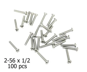 100er Pack Schrauben 2-56 x 1/2 zum Ersetzen HO Waage Fracht Auto LKW Neu - Bild 1 von 1