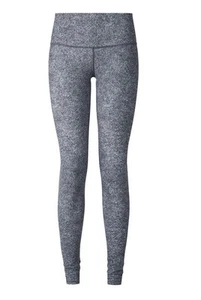 Lululemon Size 4 Rio Mist White Black Wunder Under High-Rise Luon Leggings - Picture 1 of 14