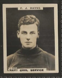 PINNACE FOOTBALL-PINNACE BACK-#2400- CIVIL SERVICE - F. J. HAYNS - Picture 1 of 2