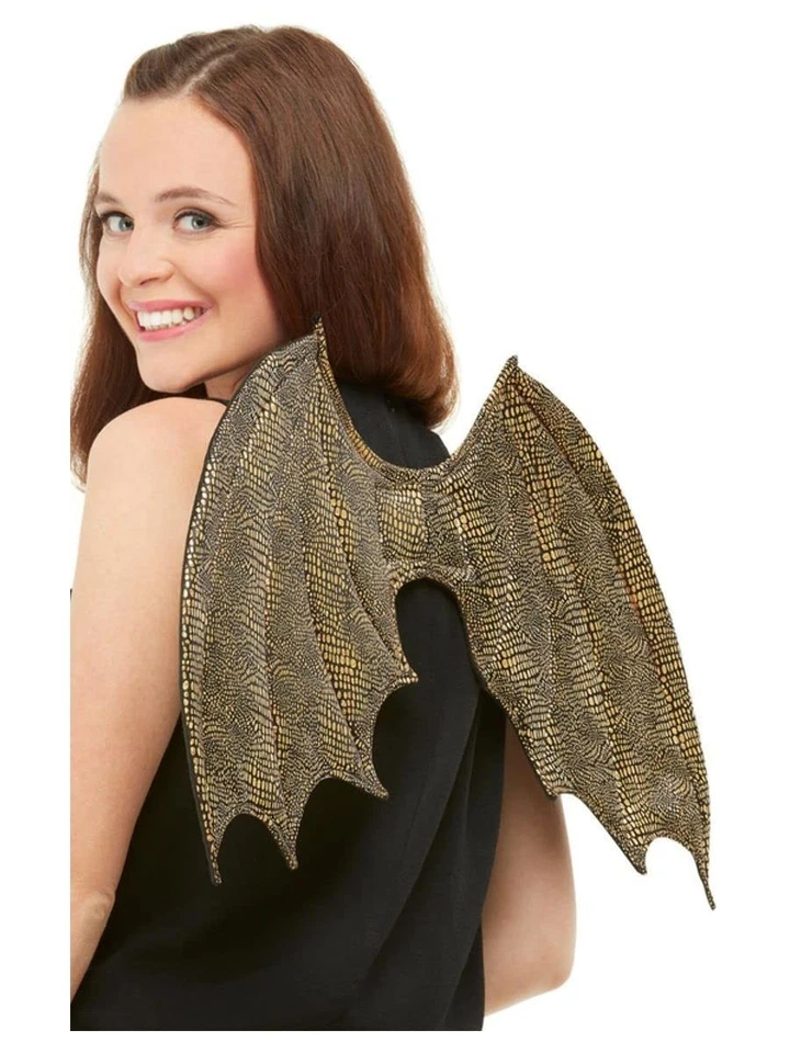 Smiffys Dragon Scale Wings, Gold - Image 1 of 1