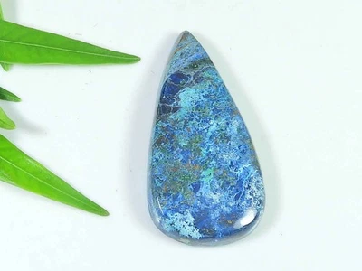 45Cts. Piedra preciosa suelta de cristal curativo de pera azurita natural 20X41MM Foto 1 de 4