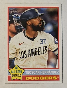 TEOSCAR HERNANDEZ 2025 Topps Heritage #395 Dodgers All-Star Silver Slugger - Picture 1 of 3