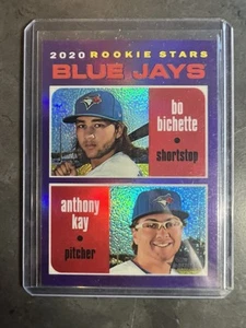 2020 Topps Heritage Chrome Bo Bichette Anthony Kay Purple Refractor THC52 RC - Picture 1 of 2