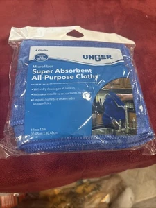 Unger All-Purpose Microfiber Cloths, 12" x 12" (4 Pack) - Picture 1 of 6