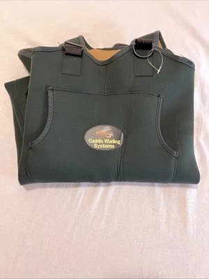 Caddis Wading Systems Green Stockingfoot Waders with Wading Shoes Size Small - Image 1 of 4