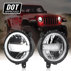 For Jeep Wrangler Gladiator JL JLU 2018-2023 9''inch Round LED Headlights w/ DRL - Foto 1 di 11