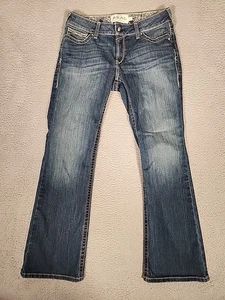 Ariat Jeans Womens 32x31 Blue Real Spitfire Denim Bootcut Riding Jeans Western - Picture 1 of 11