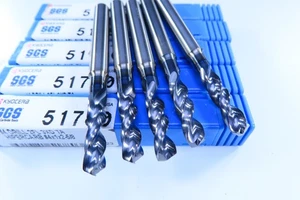 LOT ( 5 ) NEW #4 SGS HIPERCARB KYOCERA 51780 SOLID CARBIDE DRILLS LATHE TOOLS - Picture 1 of 5