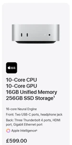 Apple Mac Mini M4 256GB/16GB + Magic Keyboard w/ Touch ID, Magic Trackpad, Dock - Picture 1 of 7