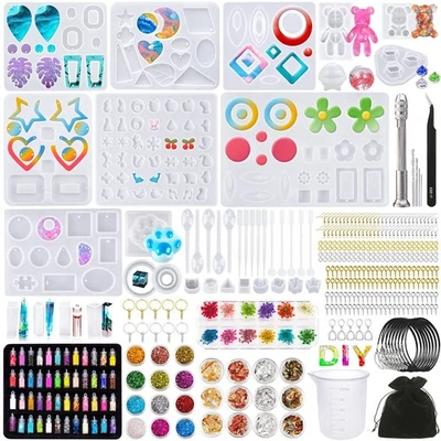 JOTOL Stampi In Silicone Resina Epossidica 320pcs Set ,Kit per la Creazione di G - Immagine 1 di 4