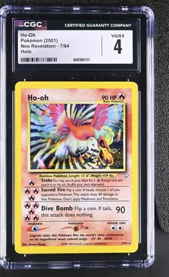 CGC 4 Ho-Oh 2001 Neo Revelation 7/64 Holo Pokemon Card - Image 1 of 2