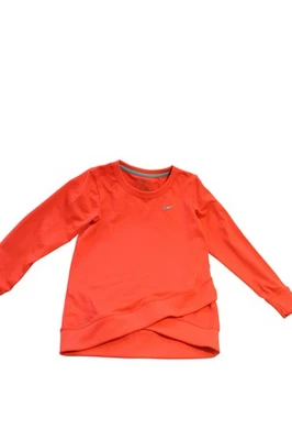 Nike Dri-FIT Pullover Camisa Niñas Talla 6 Rosa Cuello Redondo Manga Larga Top Atlético Foto 1 de 4