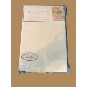 Brownstone Gallery Hampton Tablecloth Ivory 100% polyester 60" x 84" Oblong NEW - Picture 1 of 6