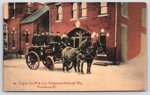 Providence RI Rhode Island - Engine Company #14 - Postkarte - um 1910 - Bild 1 von 2