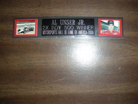 AL UNSER JR. (AUTO RACING) ENGRAVED NAMEPLATE FOR PHOTO/POSTER/FLAG Cover