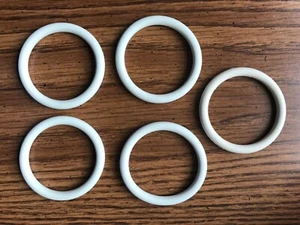 5 Premium Quality White 2" inner diameter Pinball Rubber O-Rings   ( NEW ) - Picture 1 of 1