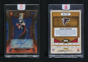 2022 Panini Gold Standard Rookies Platinum /25 Drake London #112 Rookie Auto RC