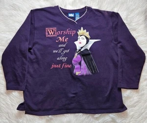 Vintage Disney Classics The Wicked Queen Snow White Sweater Purple 18W/20W See - Picture 1 of 7