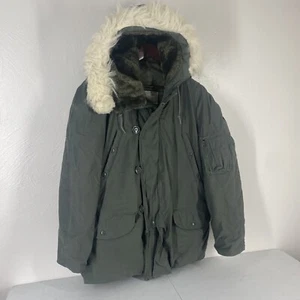 Alpha Industries Jacket Parka Extreme Cold Weather Green Type N-3B Mens M Vtg - Picture 1 of 11