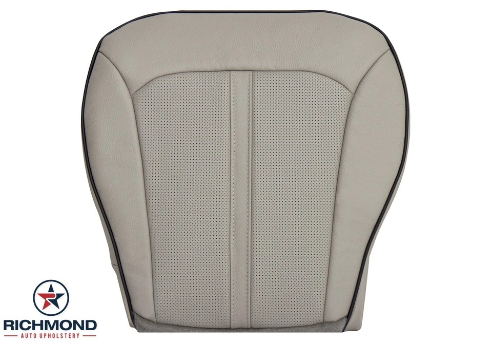 Lincoln MKX 2011-2015 - parte inferior del lado del conductor cubierta de asiento de cuero genuino gris Foto 1 de 4