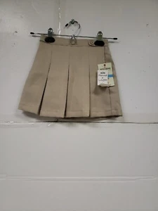 Dockers Approved Schoolwear Girls Beige Skort Elastic Waist Buttons Sz 5 NWT - Picture 1 of 11