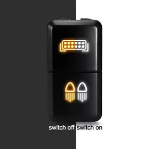 12V Dual Push Button Switch w/Lightbar and Driving Light For Toyota Fog, DRL - Picture 1 of 7