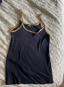 Bebe Sport Black And Gold Tank Top Size Small - Picture 1 of 9