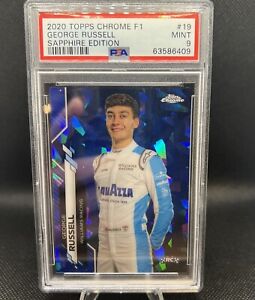 2020 Topps Chrome Formula 1 Sapphire, GEORGE RUSSELL, Rookie RC, PSA 9, Mercedes