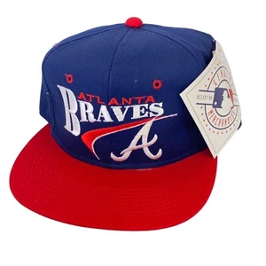 Casquette snapback vintage NOS Atlanta Braves Youngan années 90 Y2K - LIRE - problèmes de sangle - Photo 1/6